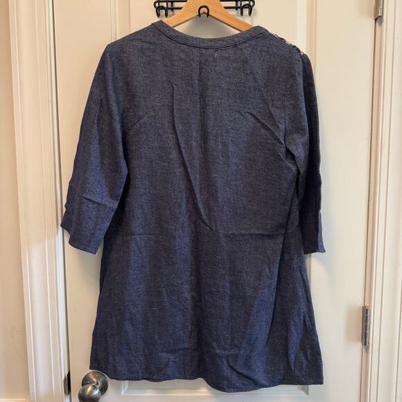 Embroidered Denim Boutique Flying Tomato Tunic Mini Dress Size L - Picture 5 of 5